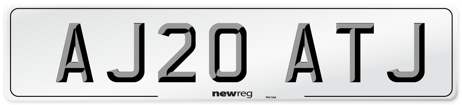 AJ20 ATJ Number Plate from New Reg